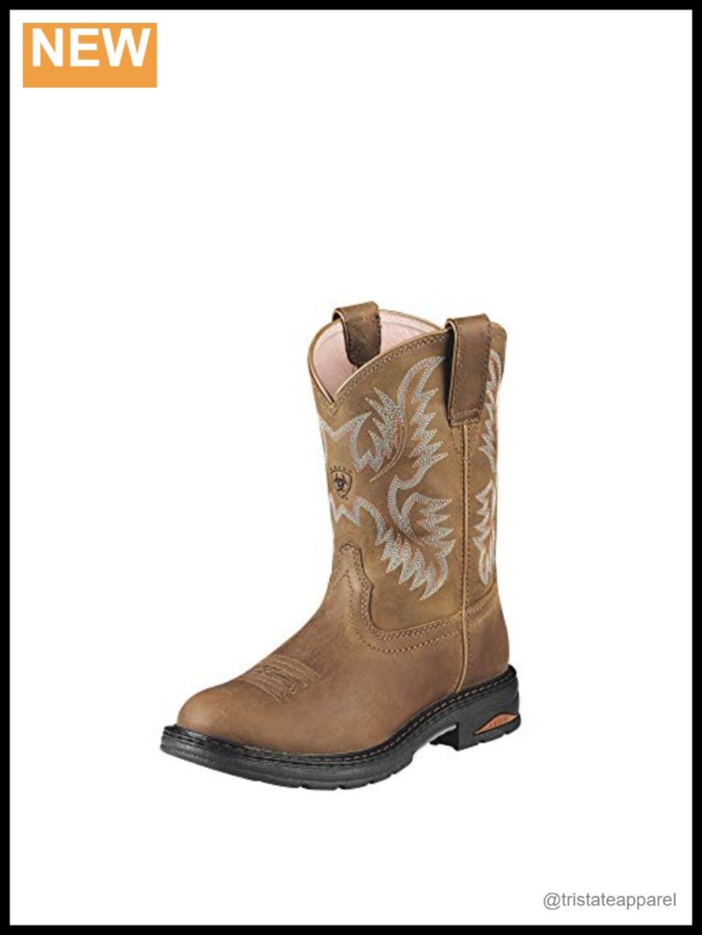 Full Grain Leather Composite Toe Work Boot Round Toe Mid-Calf